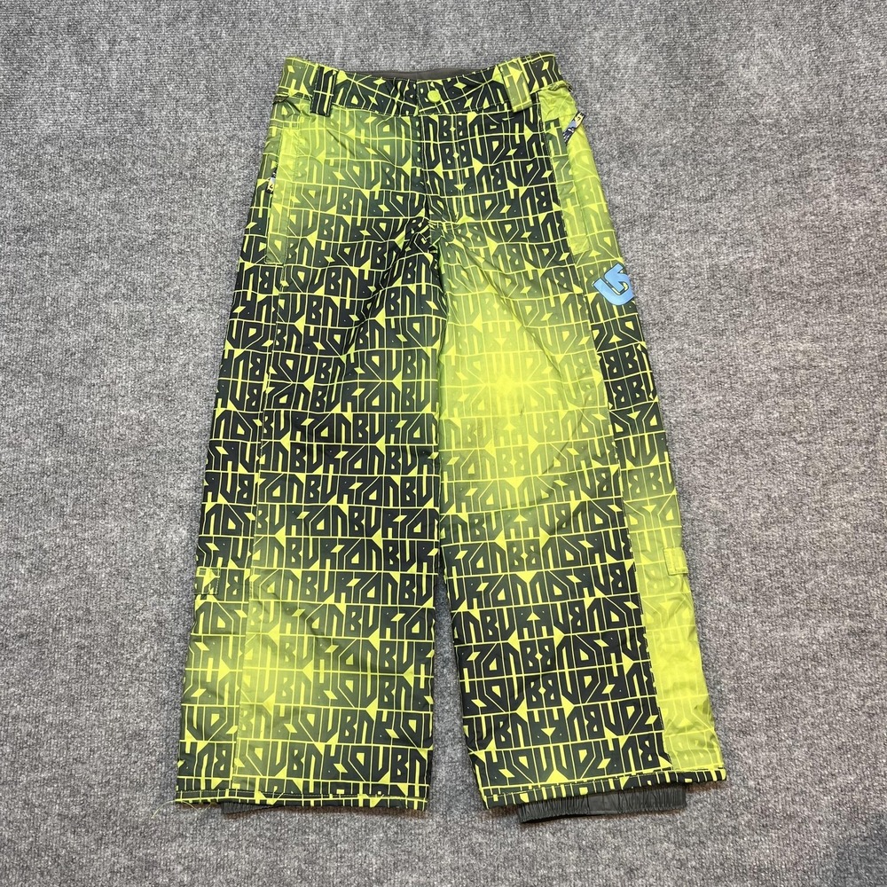 Burton Snow Pants Kids Medium 7/8 Green All Access DRYRIDE Ski Snowboard Winter